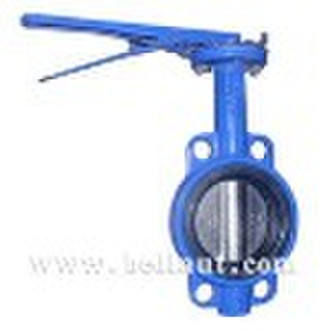 Butterfly valves of wafer manual-operated