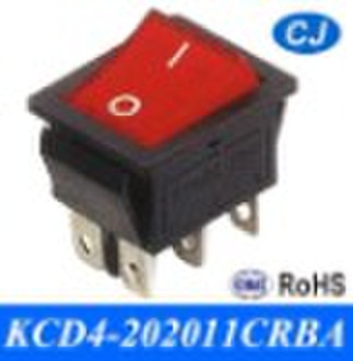 Heavy Duty ON/OFF Lighted Snap-in Rocker Switch,Il