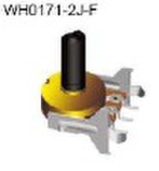 Kohlenstoff-Potentiometer mit isoliertem Schaft