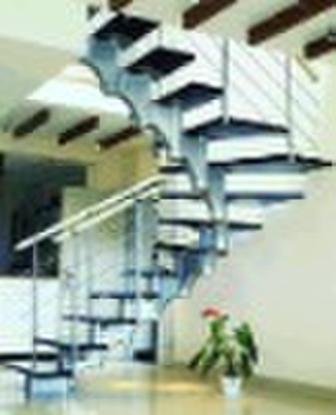 steel wood stair