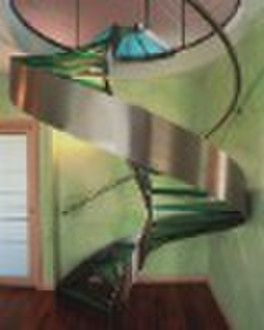 spiral  stainless steel stair