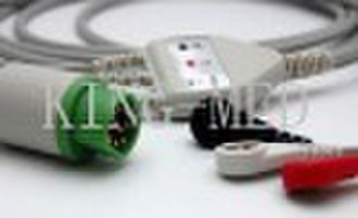 Siemens one piece 3 lead patient monitor cable