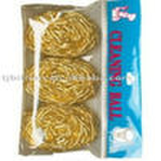 brass spiral scourer for kitchen cleaning