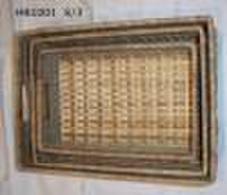 Seagrass & Bamboo Tray Basket