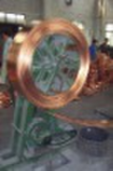 Oxygen-free copper strip upward continuous casting