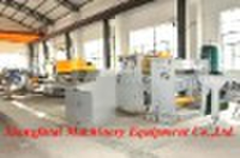 metal leveling and cross cutting machine unit