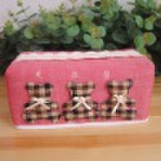 mynoonwoo THREE BEARS  tissue box cover home texti