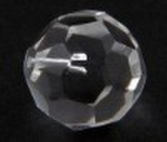 Faceted crystal ball for chanderlier lamp