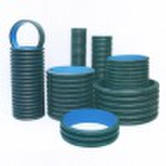 HDPE двухпалубный гофрированные трубы