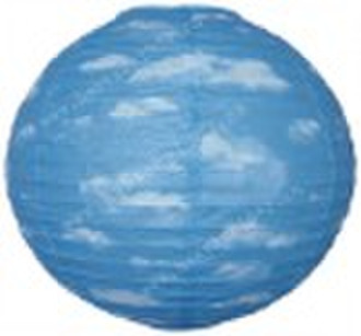 14" White Cloud Round Paper Lantern