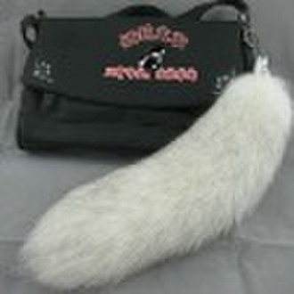 Novel fashion white and grey  fox tail