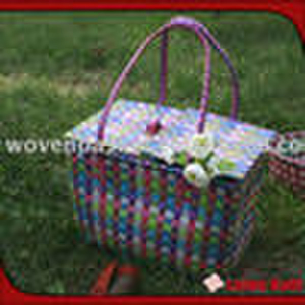 shiny strap picnic basket