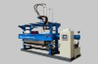 Programmable controlled filter press with outside