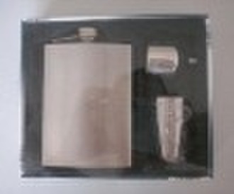 stainless steel hip flask set