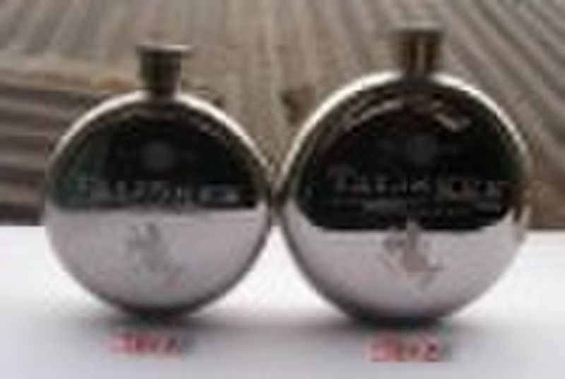 stainless steel hip flask with round shape