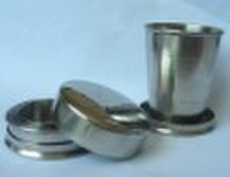 stainless steel foldable cup, telecope cup,