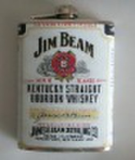 stainless steel hip flask with PU wrap & full