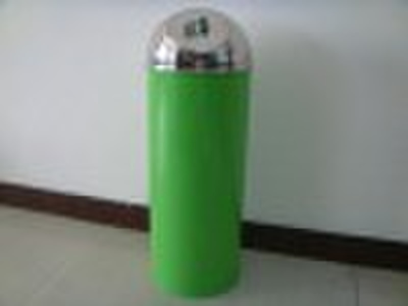 stainless steel push  trash bin