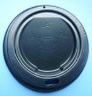 Flat plastic cup lids