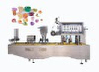 plastic cup filling and sealing machine