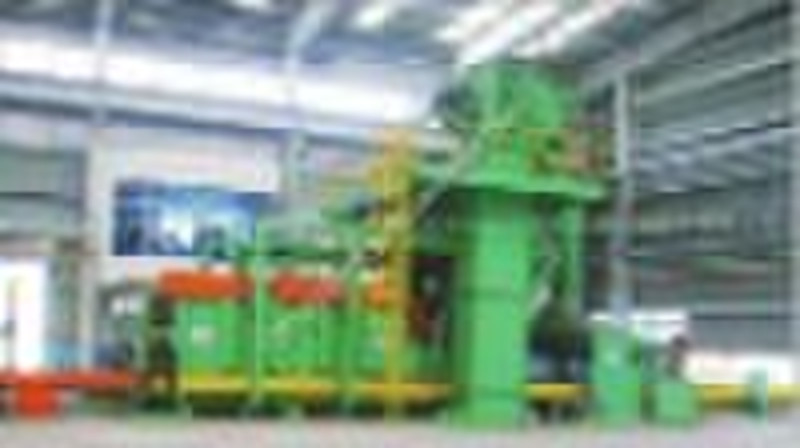 Roll-through type shot blasting cleaner