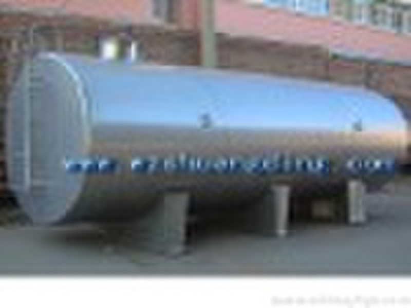 horizontal stainless steel chemical storage tank