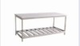 Simple double-decker worktable kitchen equipment