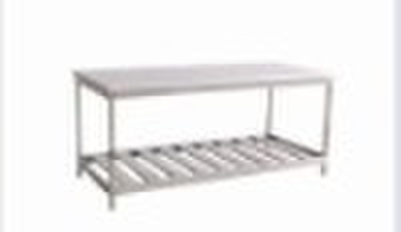 Simple double-decker worktable kitchen equipment