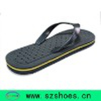 black TPR beach men slipper