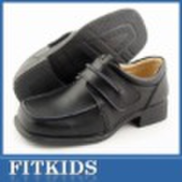 boy school shoes with black leather upper and high