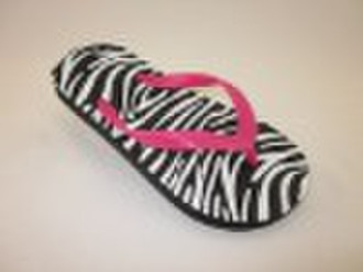 kids girls flip flops slippers with zebra stripe