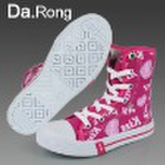 Hot selling children injection canvas shoe