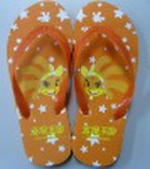 flip flop, EVA  sole, PVC strap with printed on in