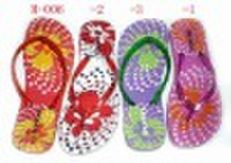 Lady's eva embossing flip flops