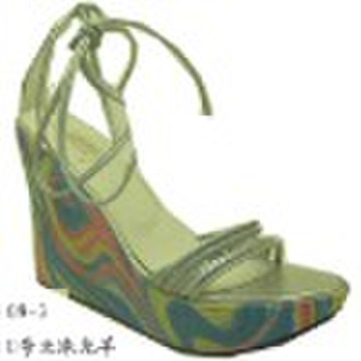 Hot sell-Leather Wedge heel sandal