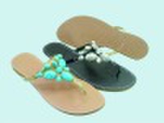 fashion sandals with colorful stones