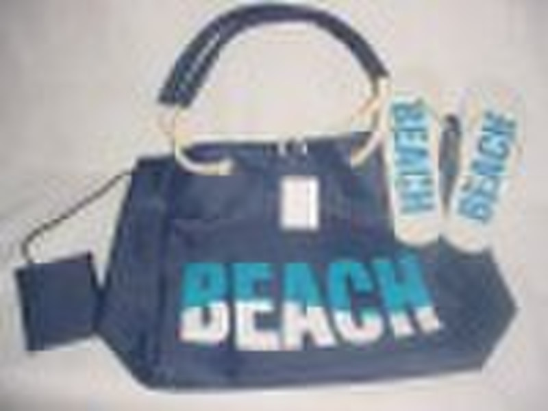 Beach sets of bag and slipper