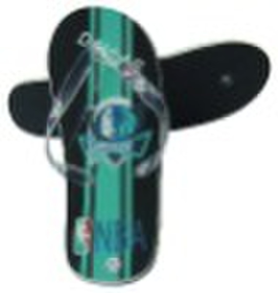 EVA flip flop with PVC film