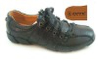 Leather casual shoes with special outsole