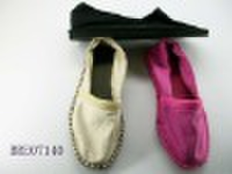 new style satin woman espadrill shoes