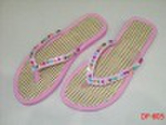 popular woman flip-flop with colour beads design