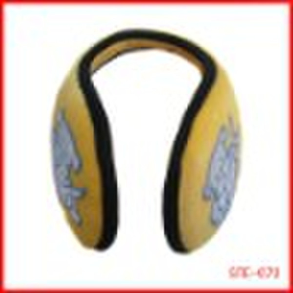 2010 fashion fake fur ear muffs with printing