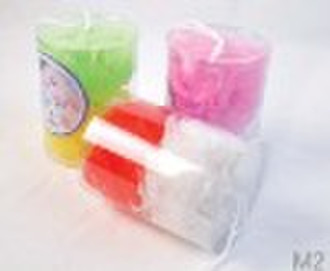 PE bath ball bath flower in canister- 2pc