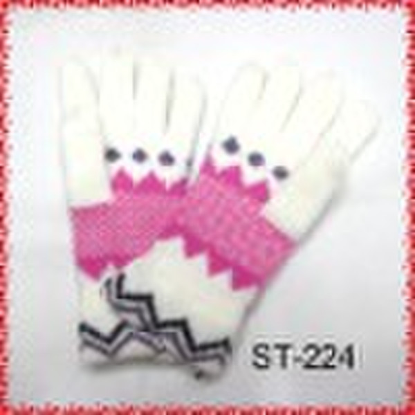 acrylic jacquard gloves