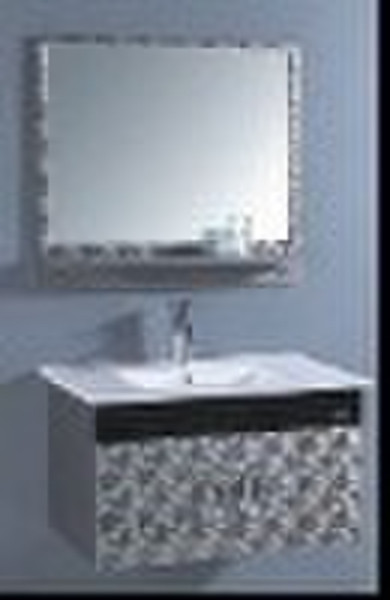 Modern stainless steel bathroom vanity
