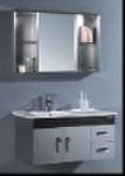 Modern stainless steel bathroom vanity