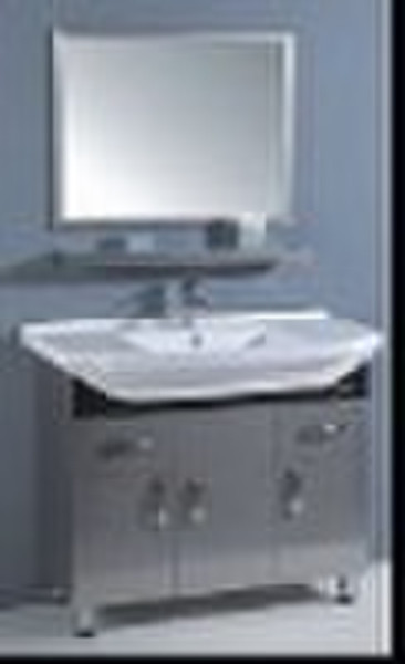 Modern stainless steel bathroom vanity