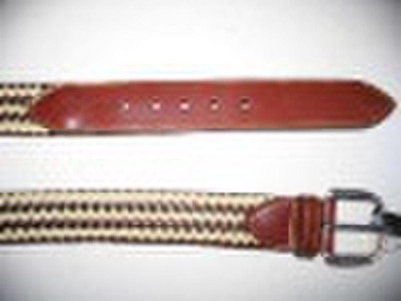 mens'plaited belts, braid belt cotton cord wit