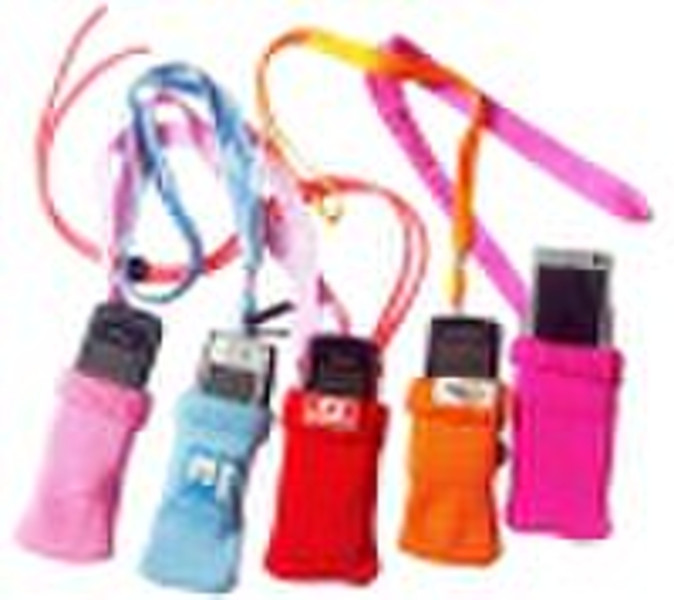 lanyard with mobile phone bag