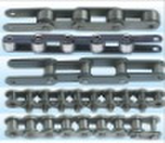 Double pitch conveyor roller chain have middle hol